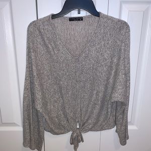 Tie Front Flowy Shirt